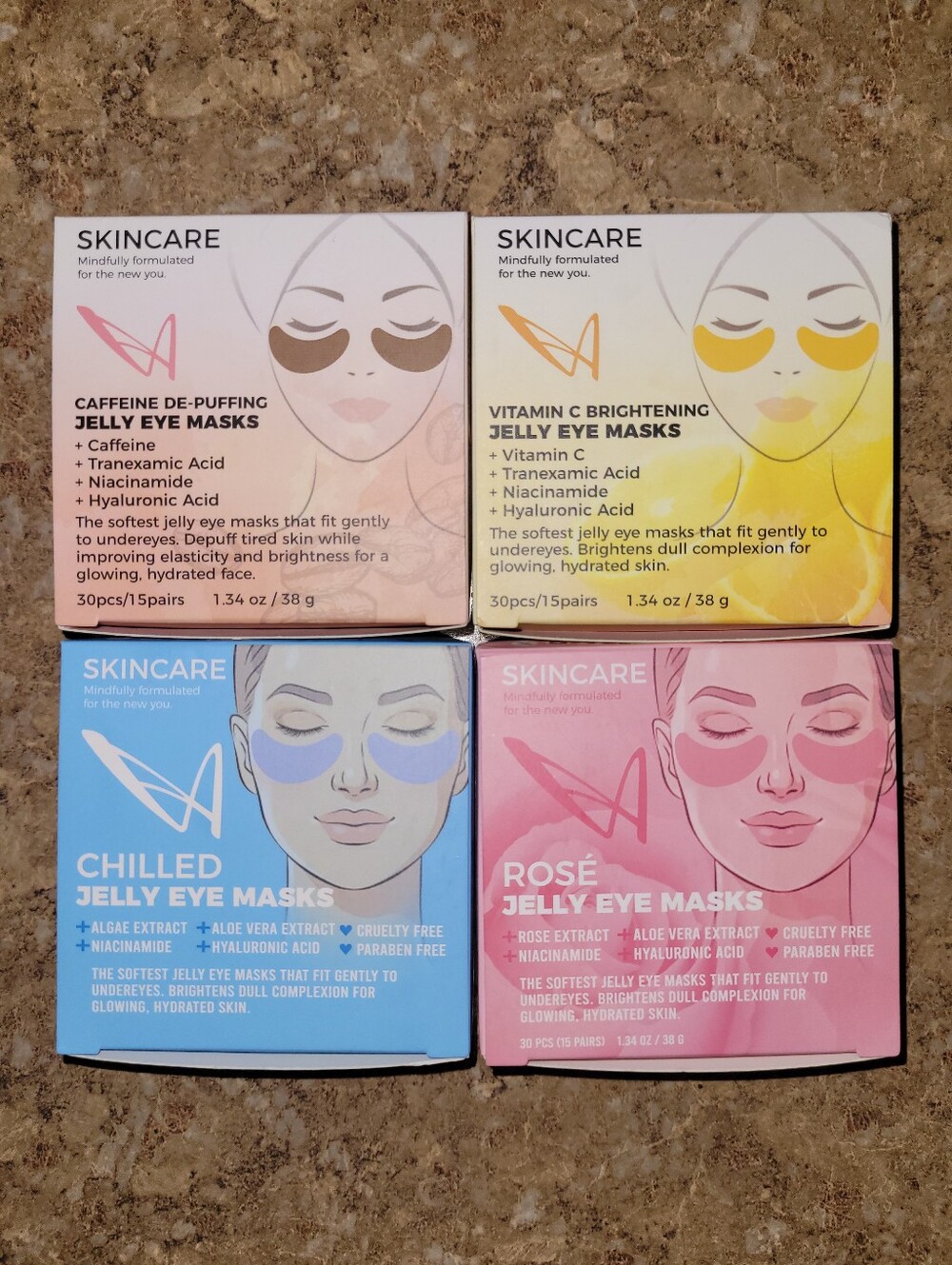 LA Splash Jelly Eye Masks 4 Pack
